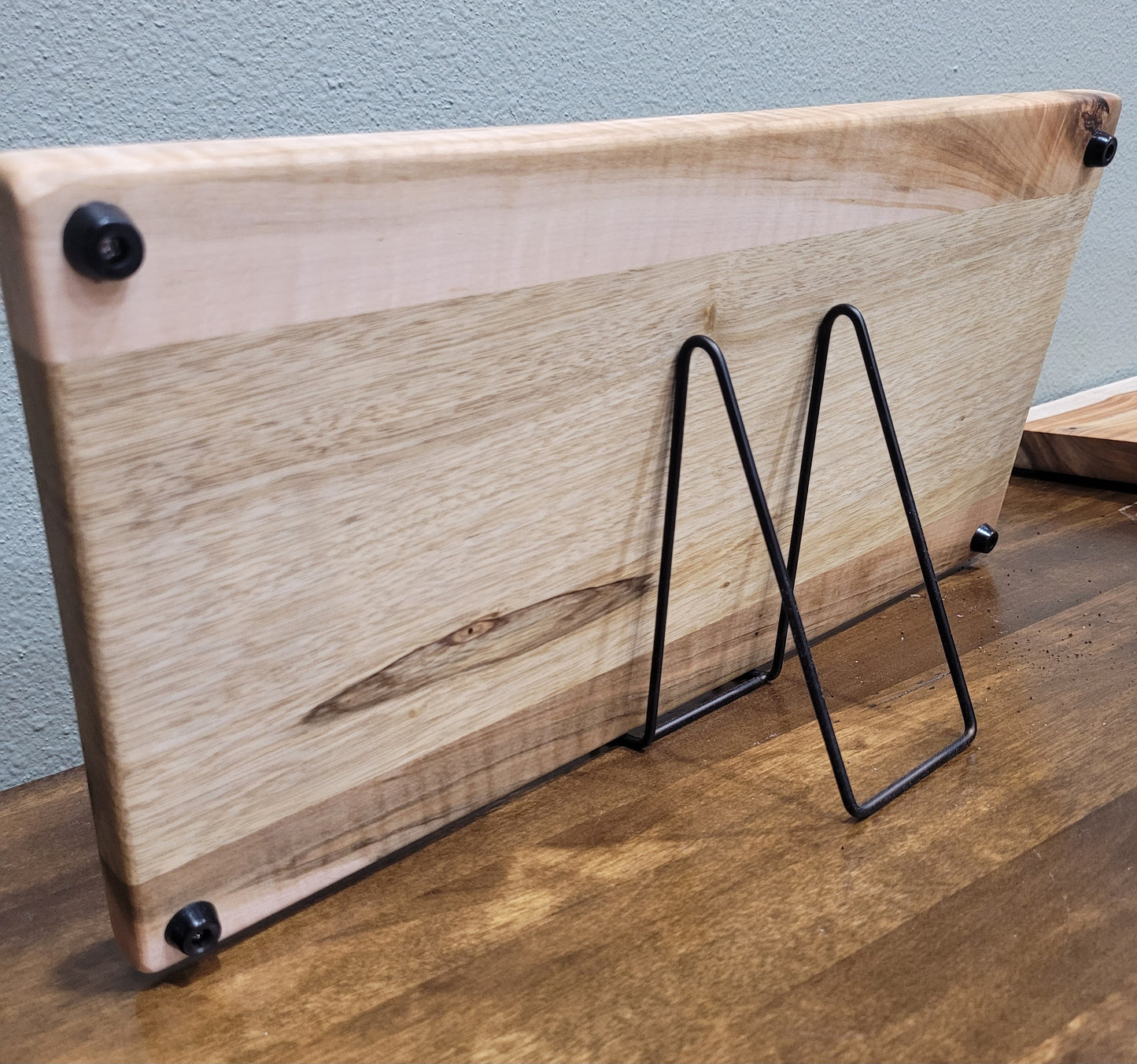 Black Limba/Curly Maple Cheese Board w/Feet