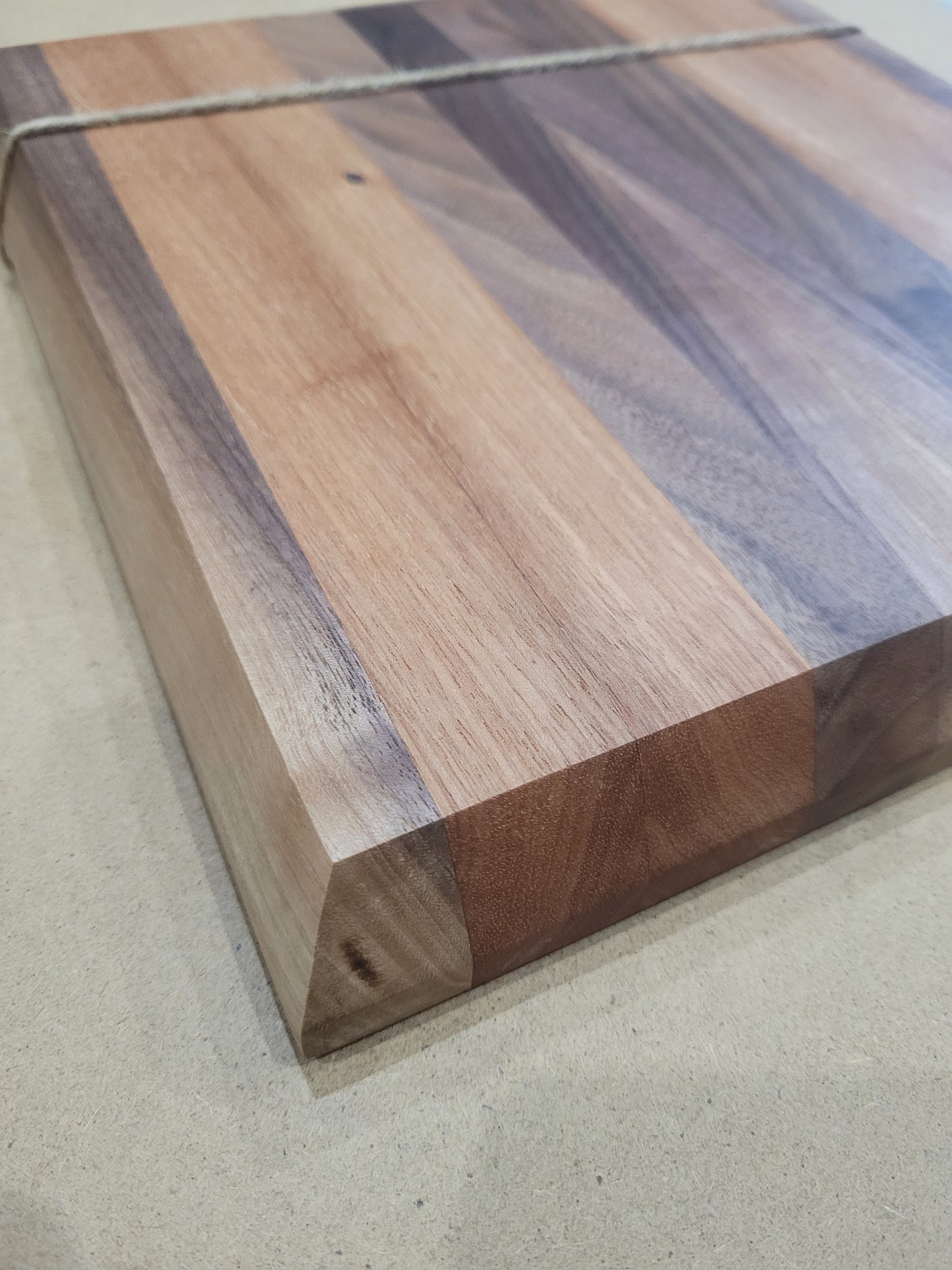 Walnut and Oak Small Edge Grain Chopping Board