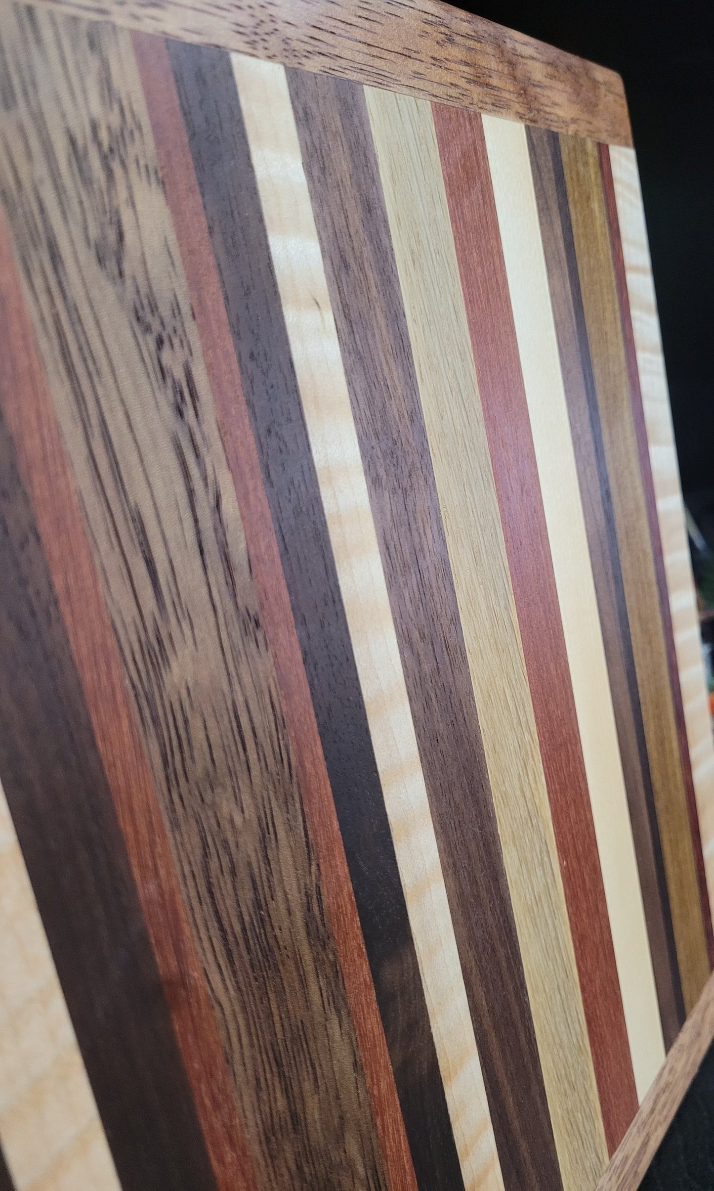 Multi-Hardwood Edge-Grain Cutting Board