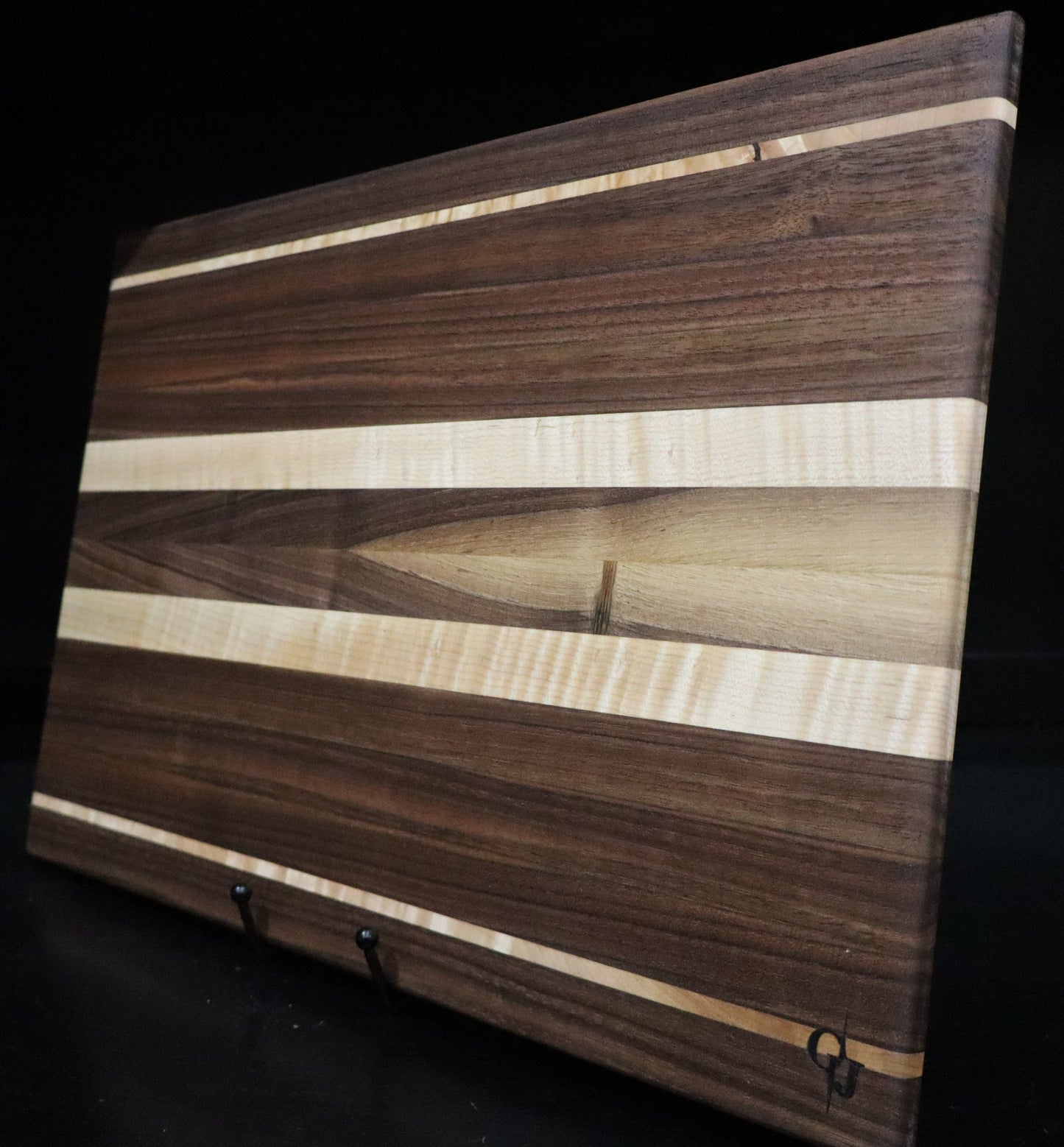 Walnut/ Rustic Walnut / Curly Maple Cutting Board