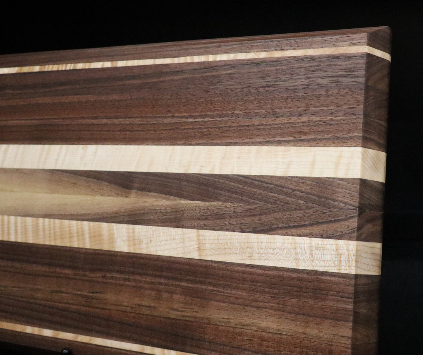 Walnut/ Rustic Walnut / Curly Maple Cutting Board