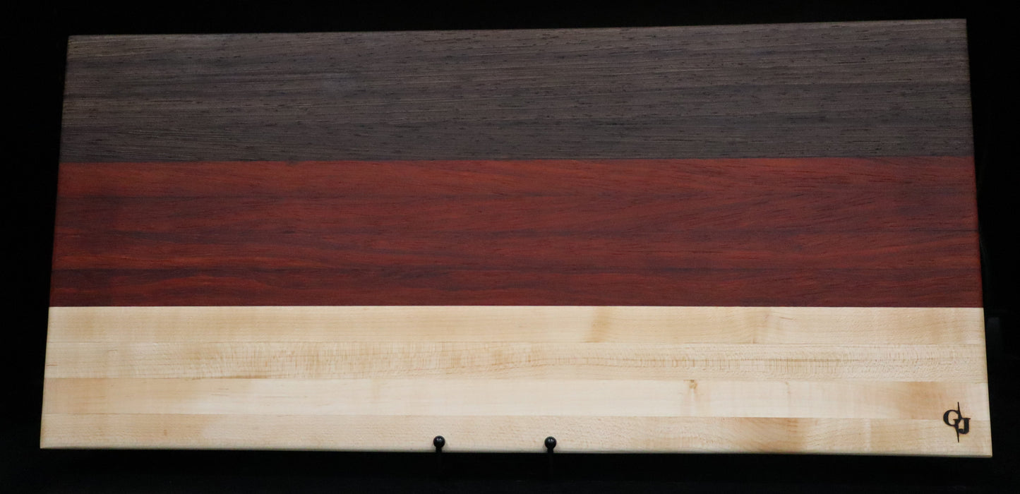 Wenge, Padauk, Maple Large Edge Grain Brisket Cutting Board