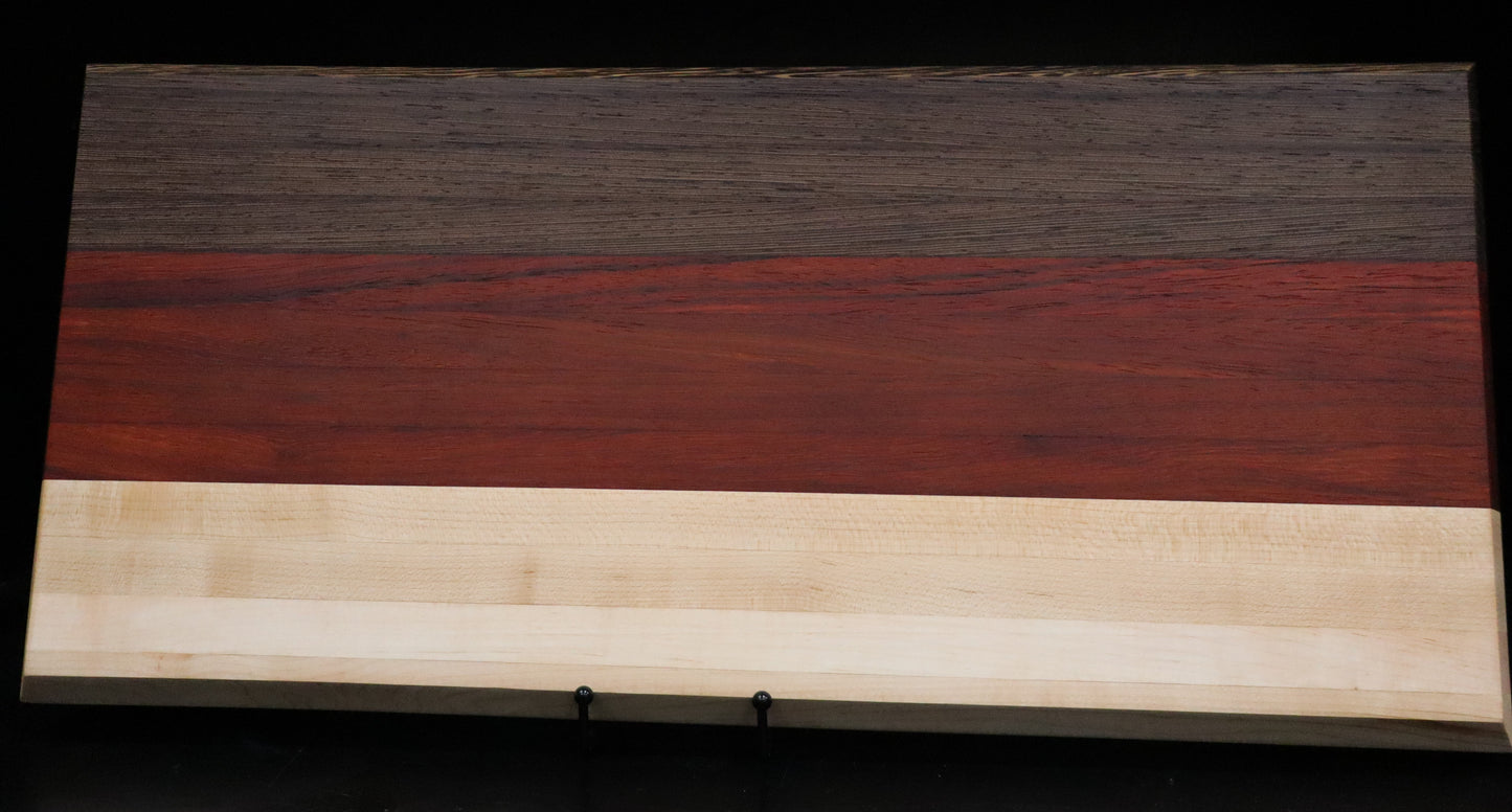 Wenge, Padauk, Maple Large Edge Grain Brisket Cutting Board