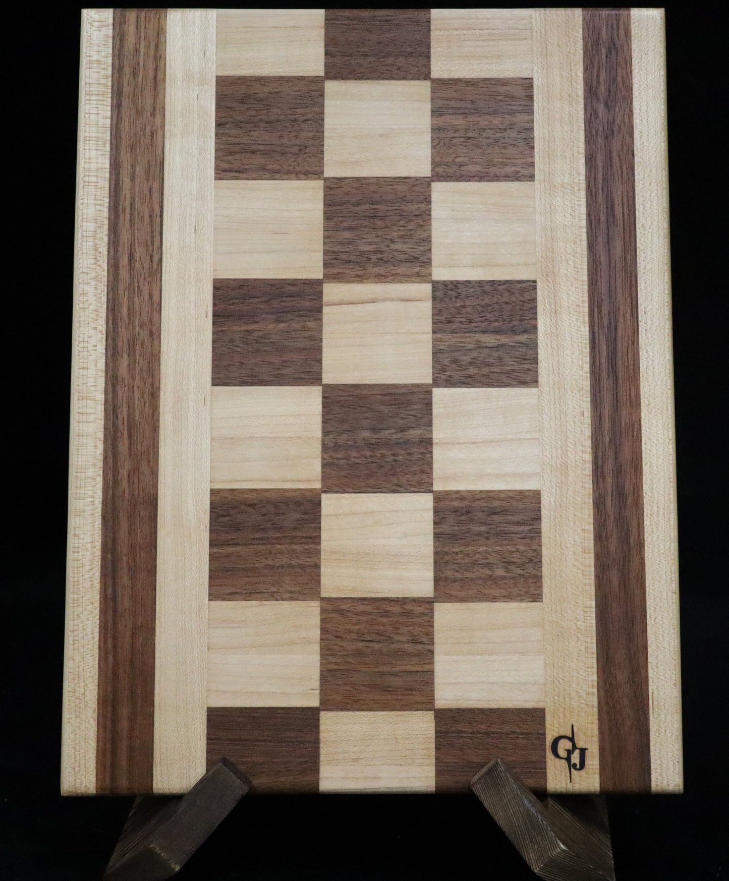 Walnut and Maple Checkered Edge Grain Cutting Board