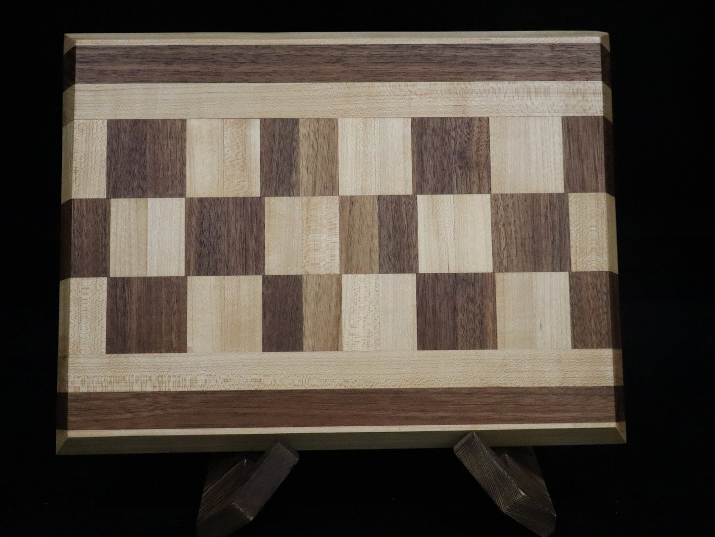 Walnut and Maple Checkered Edge Grain Cutting Board