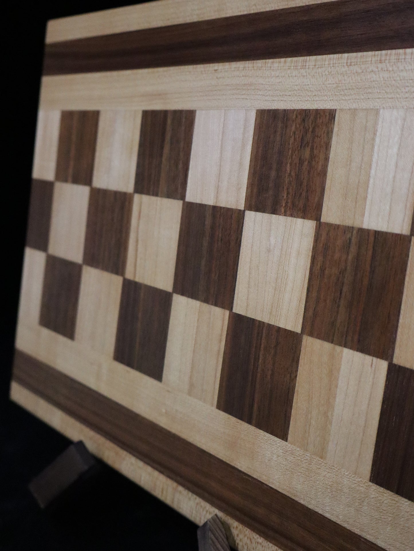 Walnut and Maple Checkered Edge Grain Cutting Board