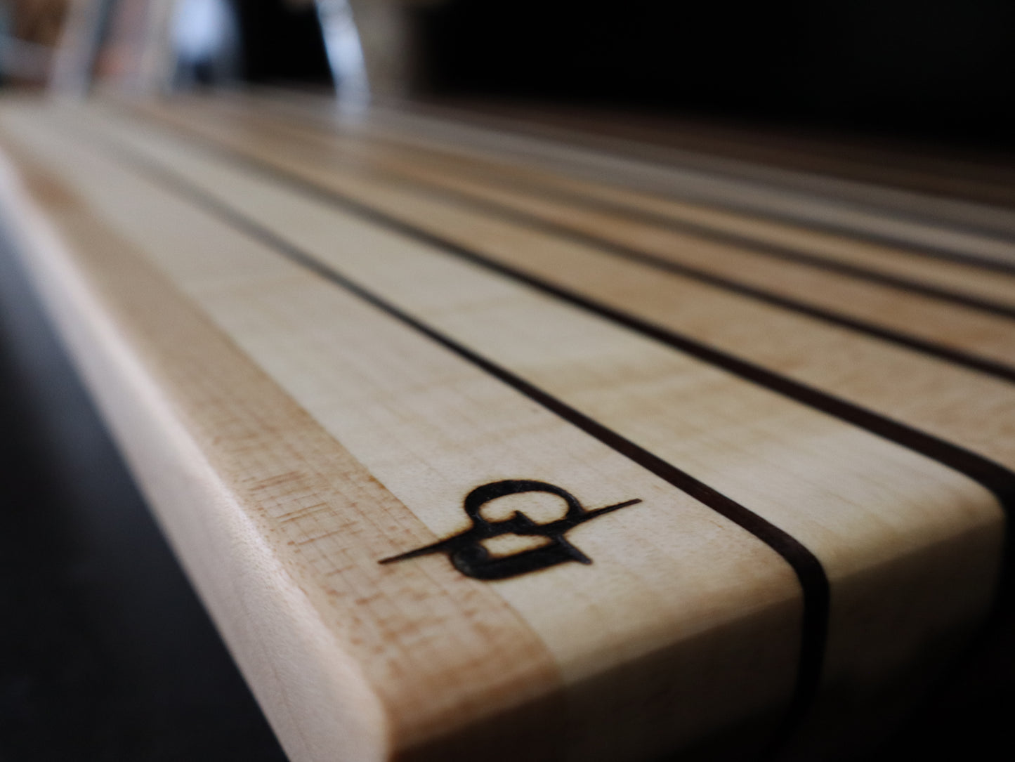 Maple and Walnut Ombre Large Cutting Board