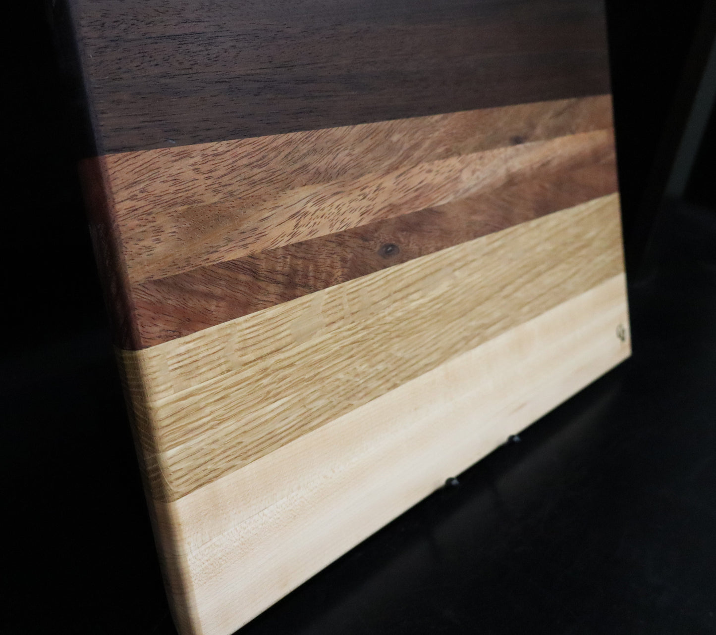 Multi-Hardwood Edge-Grain Cutting Board