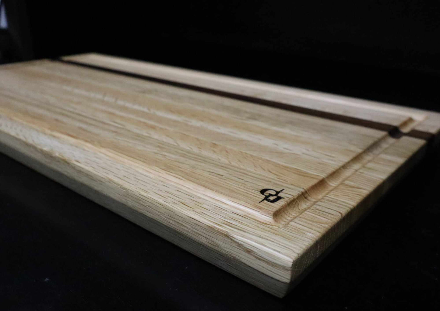 Maple, Walnut, and White Oak SPO Edge Grain Brisket Board with Juice Groove
