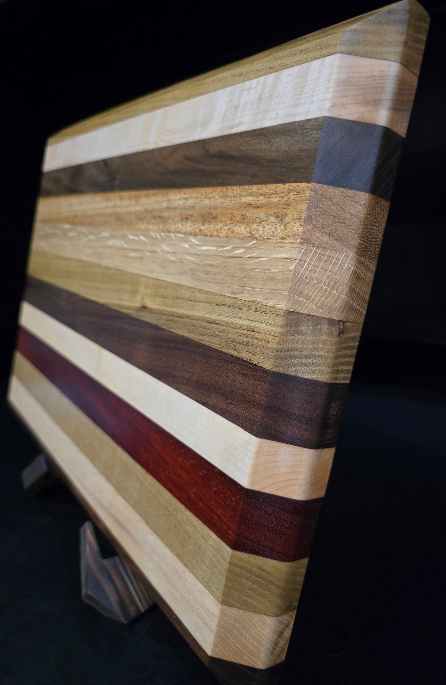 Multi-Hardwood Edge-grain Cutting Board