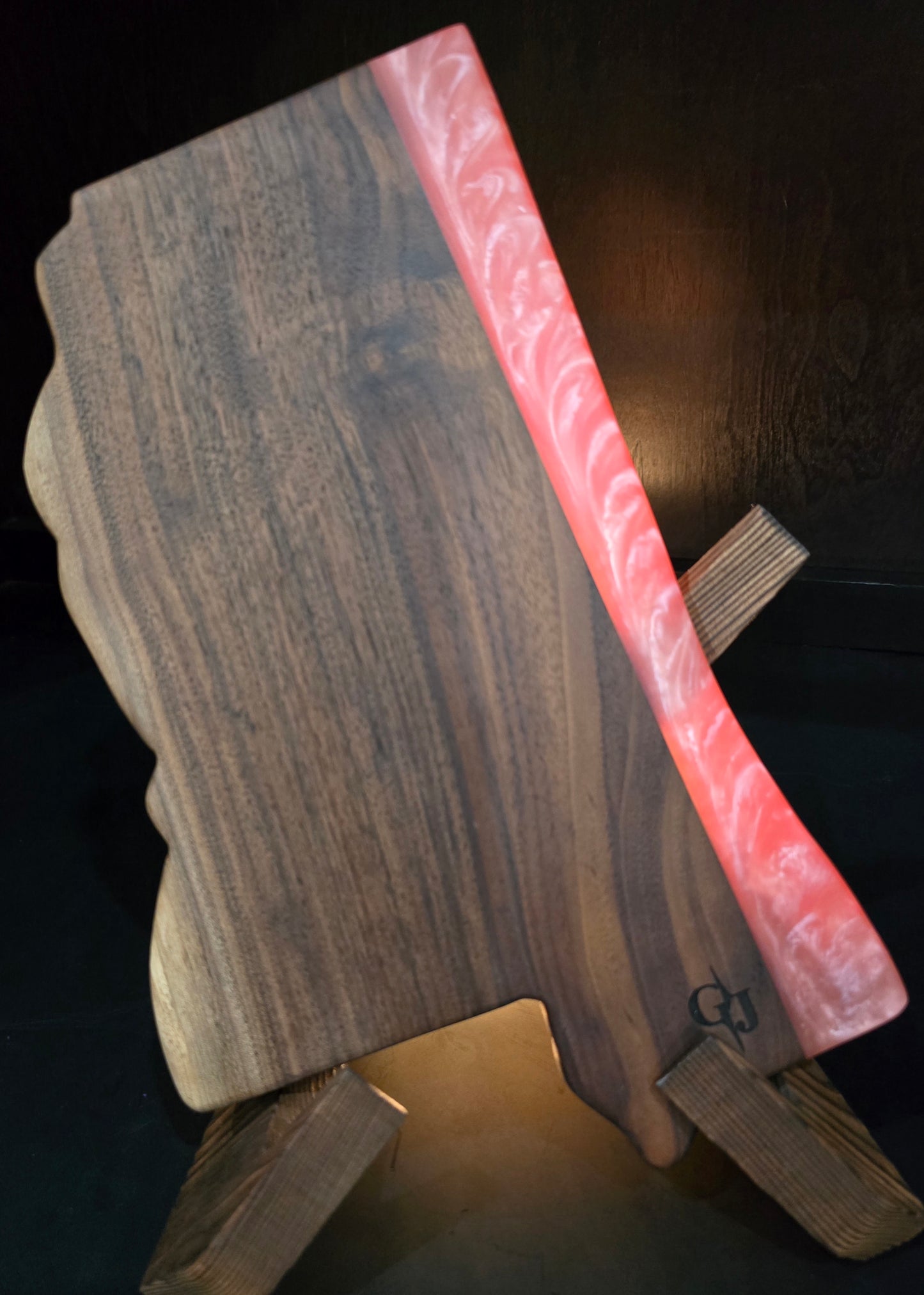 Mississippi Shaped Walnut and EpoxyCheese Board