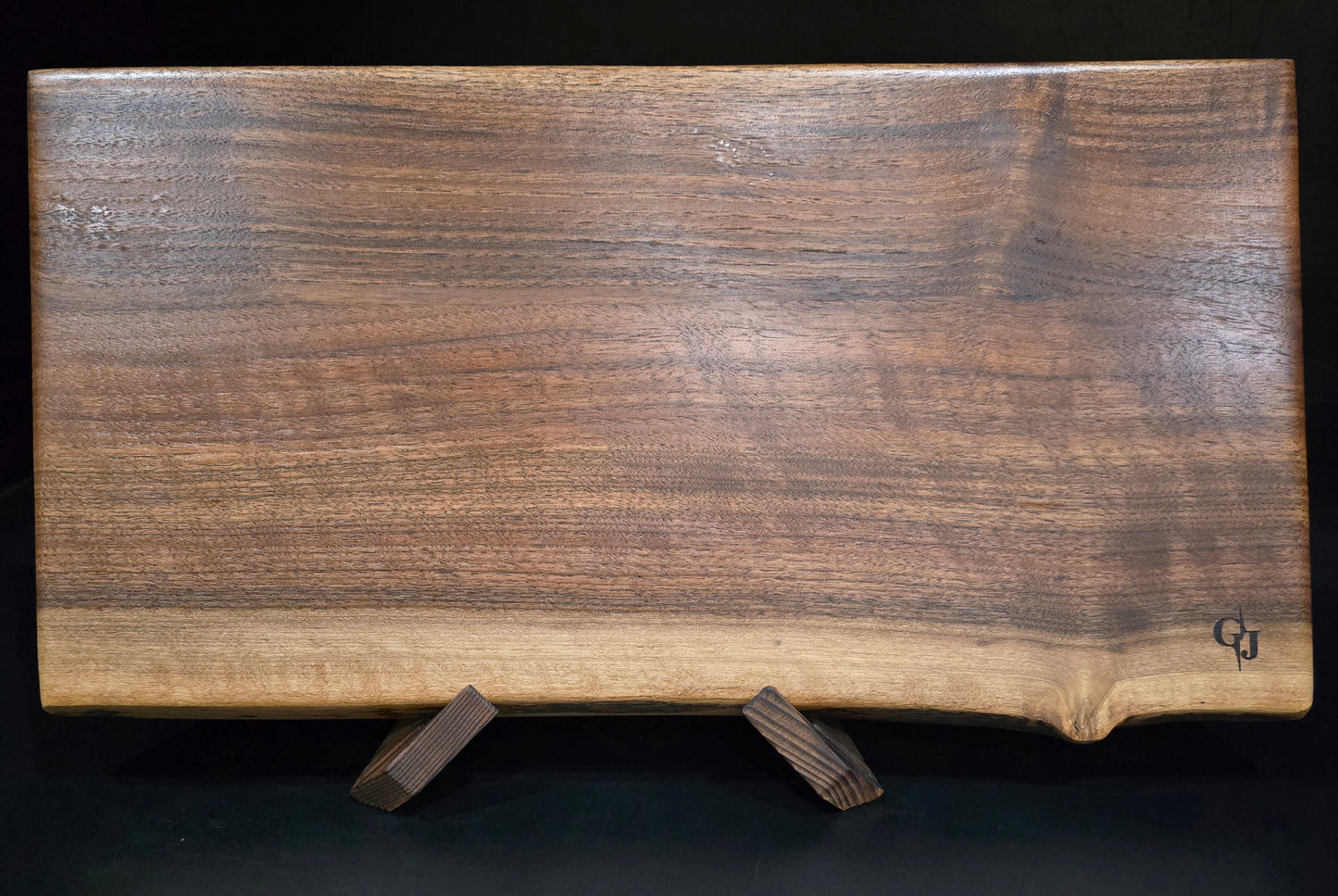 Claro walnut live edge Face Grain Serving Board