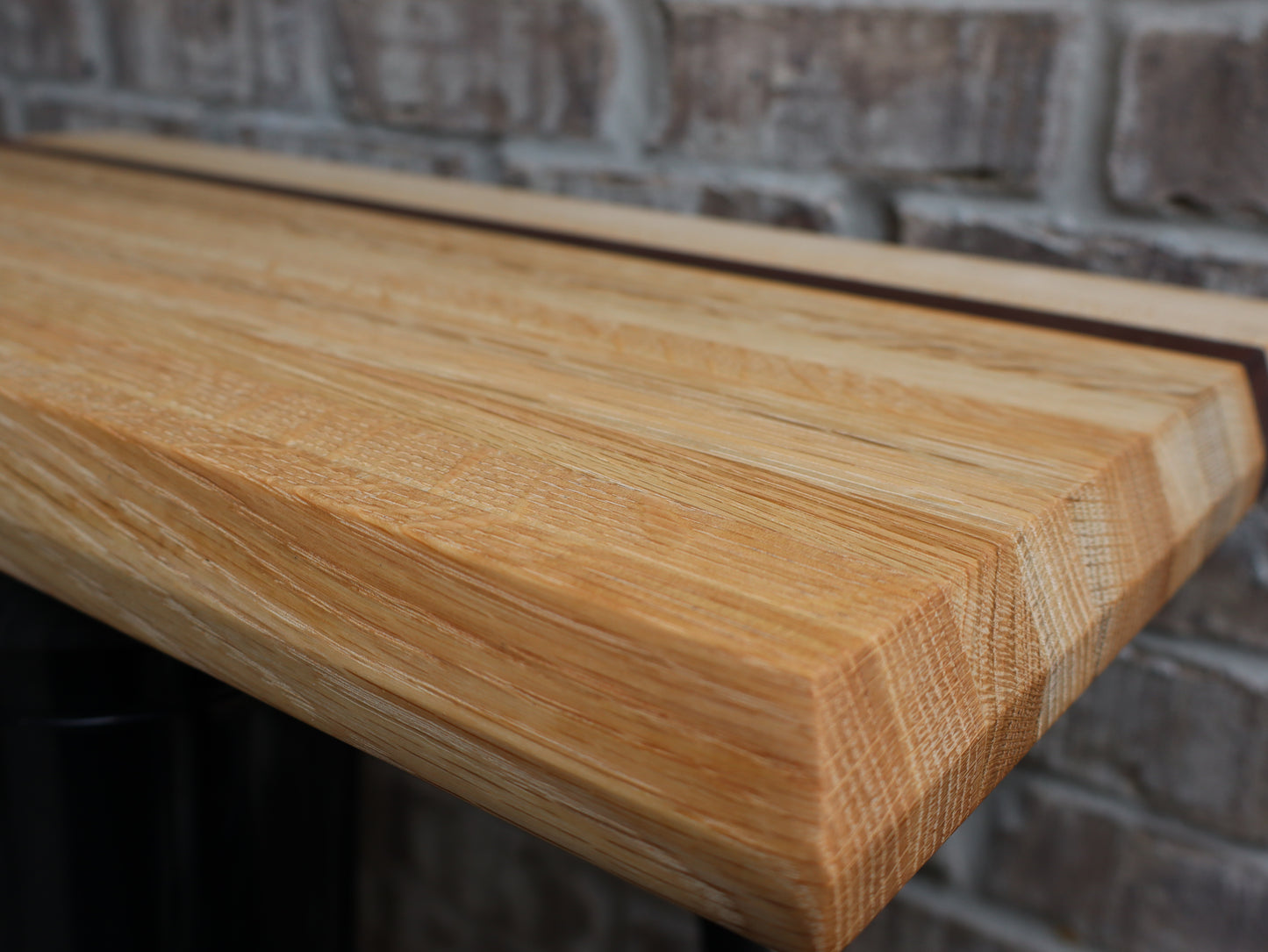 Maple, Walnut, and White Oak SPO Edge Grain Brisket Board with Juice Groove
