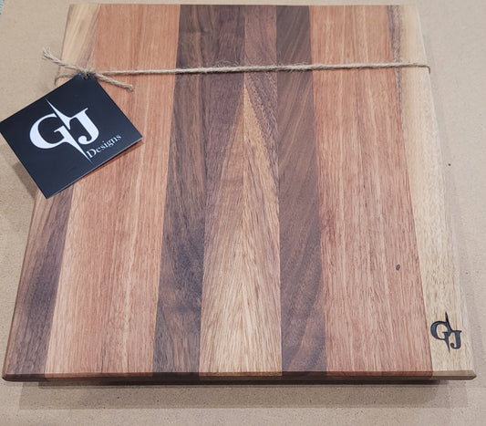 Walnut and Oak Small Edge Grain Chopping Board