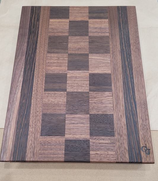 Walnut and Wenge Checkered Cutting Board