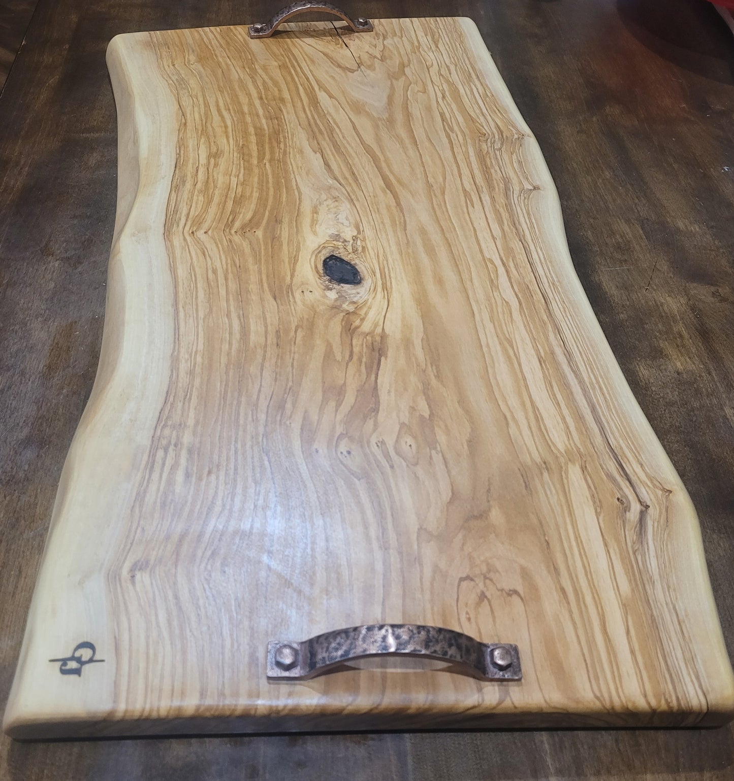 Olive Wood Large Charcuterie Board with Handles