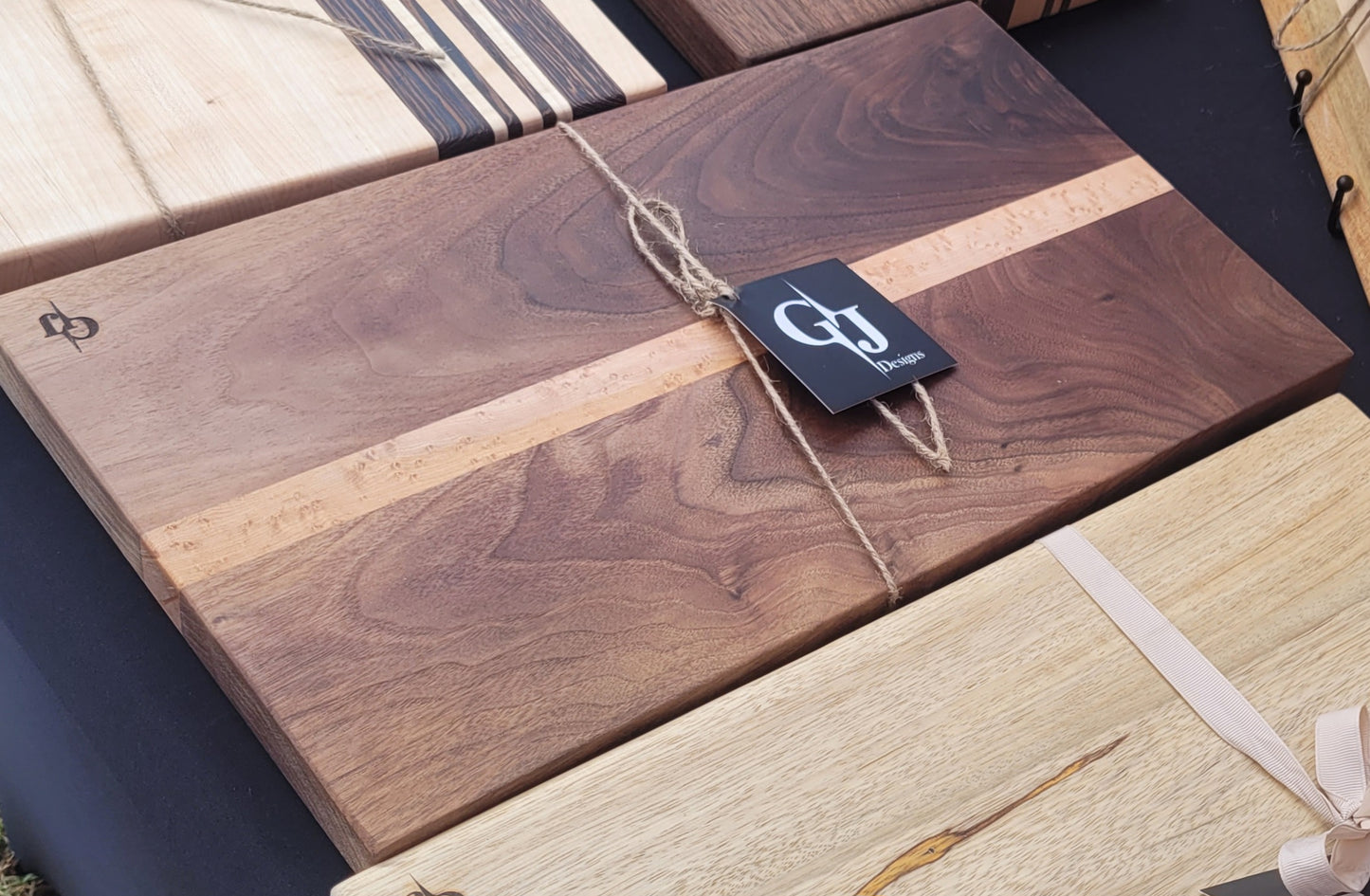 Walnut and Birds Eye Maple Charcuterie Board