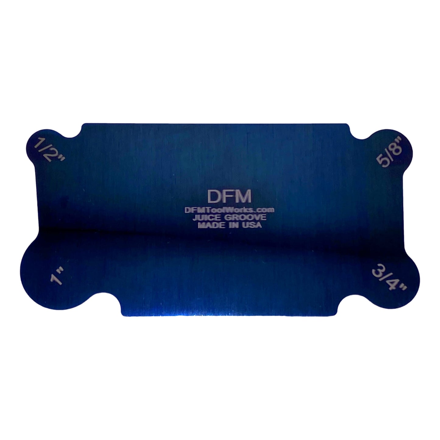 DFM Tool Works Curved Cabinet Scraper Cards - Precision Cabinet Scraper for Woodworking, Multi-Use Woodworking Tools, Wood Finishers, Quality Card Scraping Tool, Made in USA, Juice Groove - Blue