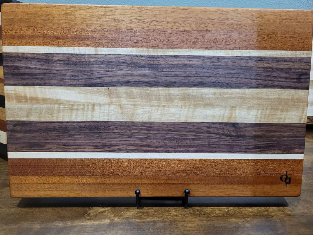 Mahogany/Walnut/Curly Cutting Board