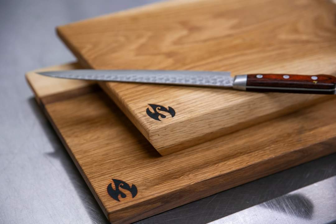 Maple, Walnut, and White Oak SPO Edge Grain Brisket Board