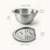 Inclined Bottom Drainage Basin - Multi-Functional Colander for Pasta, Rice & Produce, Time-Saving Kitchen Sink Helper
