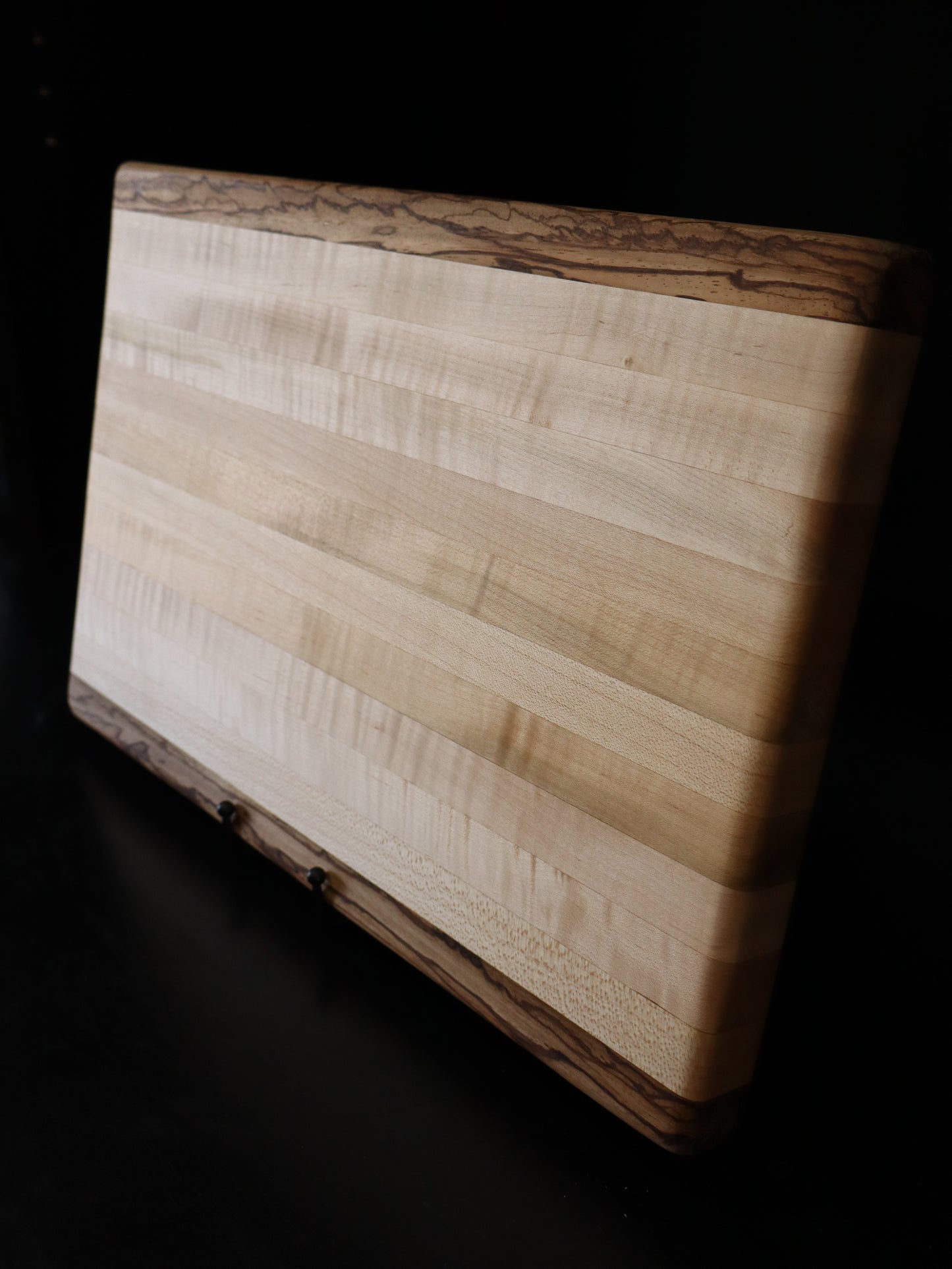 Maple/Zebra Wood Cutting Board with Juice Groove