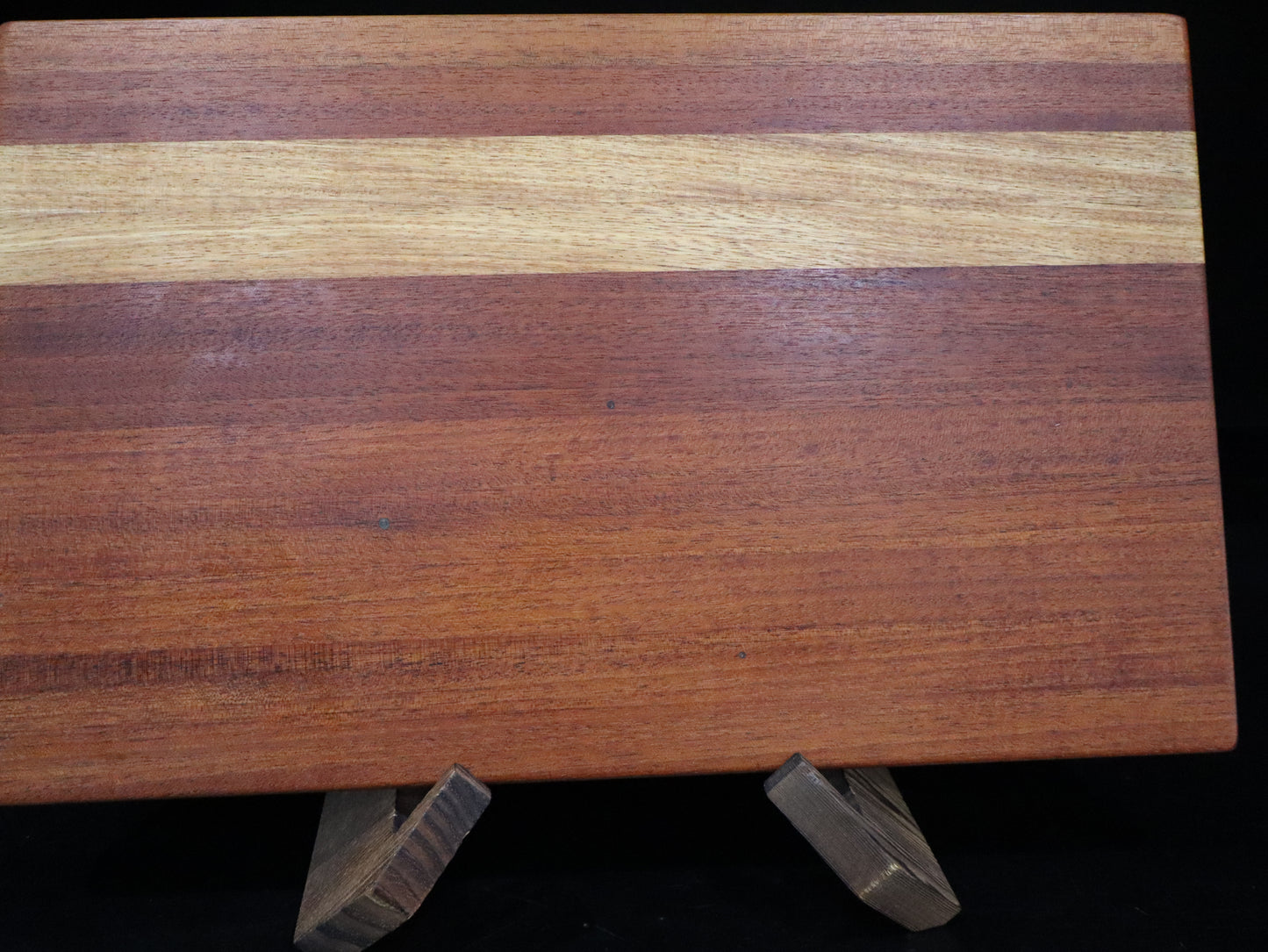 Mahogany/Vanilla Wood Edge Grain Cutting Board with Juice Groove