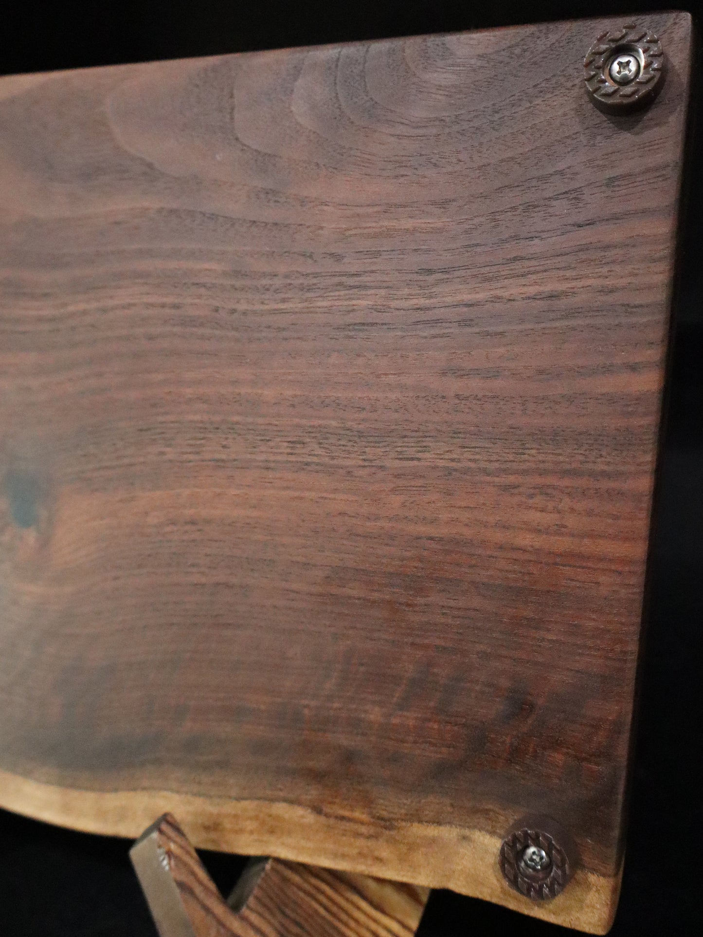 Live Edge Walnut Cheese board with feet