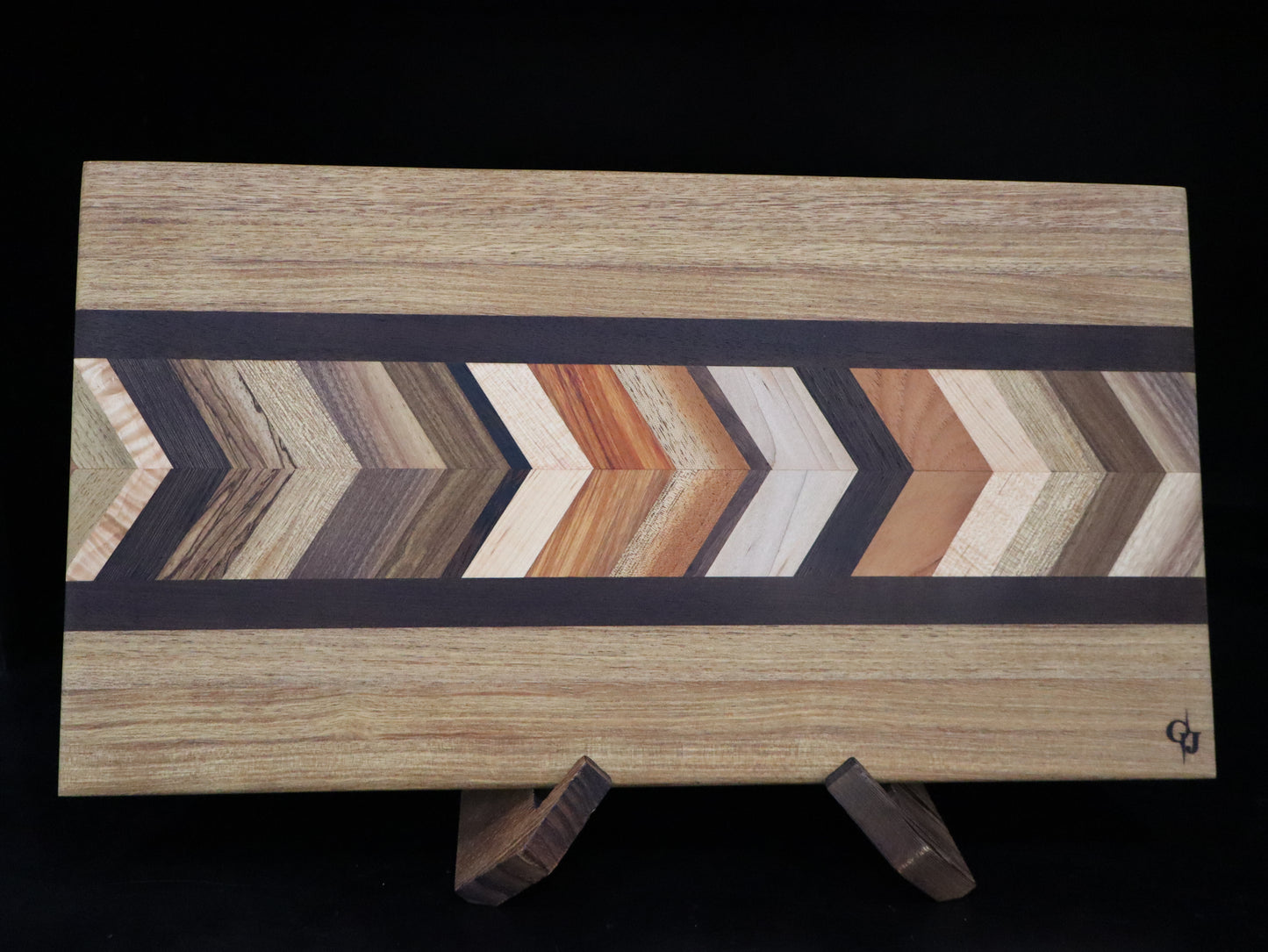 Multi Hardwood Chevron Cutting Board