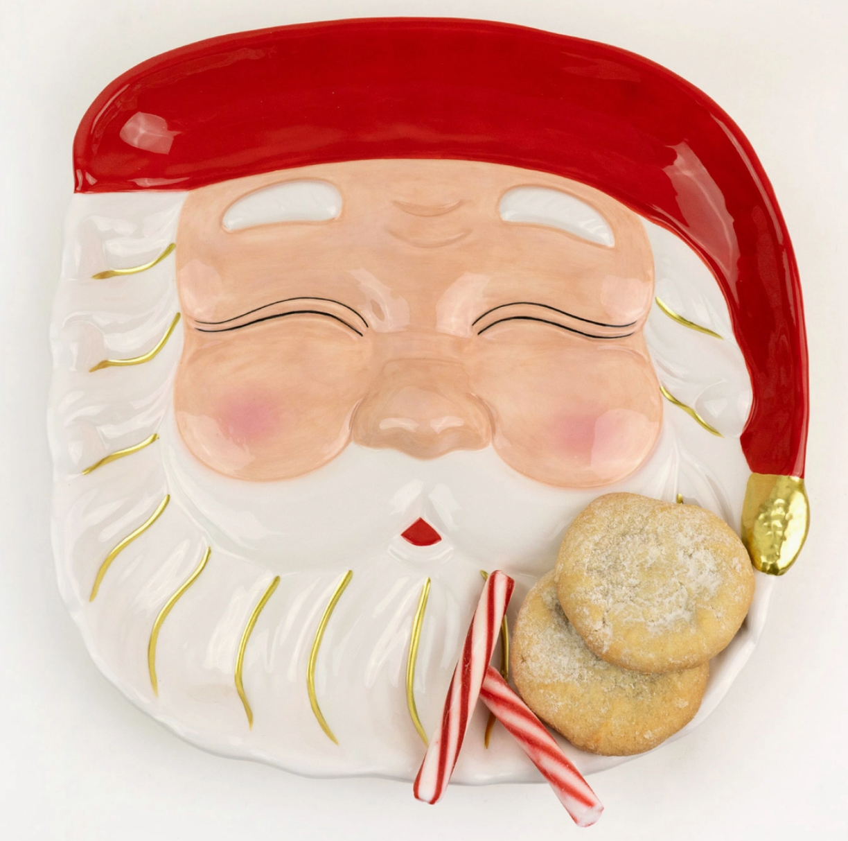 RED SANTA PLATTER