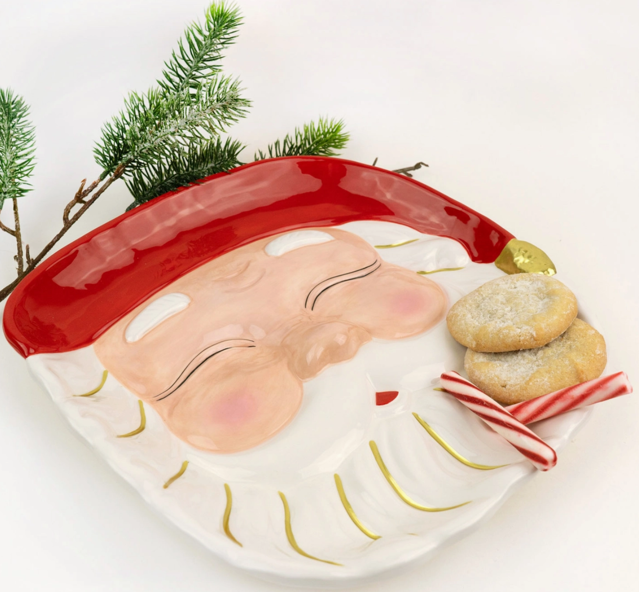 RED SANTA PLATTER