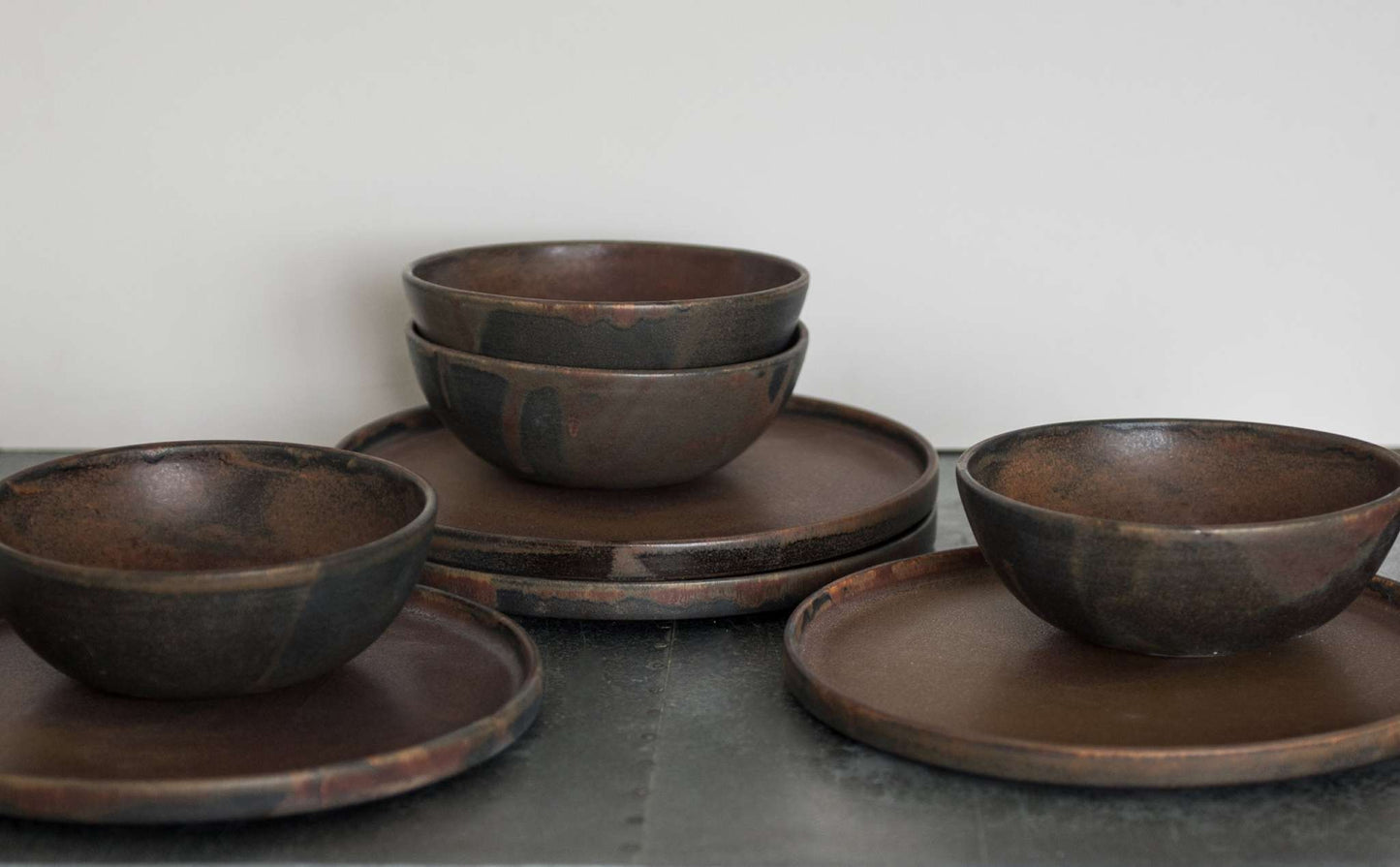 Rust Stoneware Soup Bowl