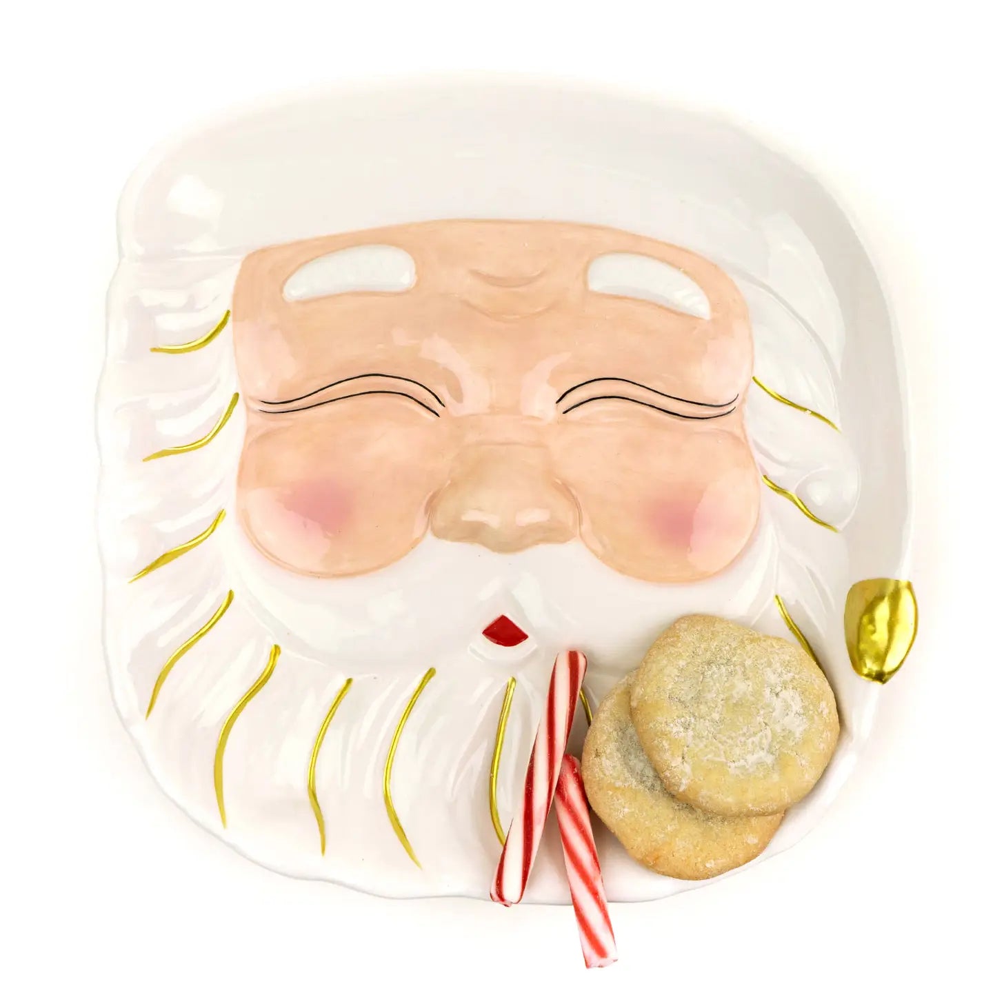 WHITE SANTA PLATTER