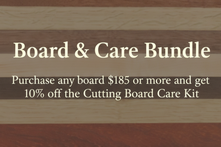 Cherry, Maple, & Walnut Edge Grain Cutting Board with Chevron Design