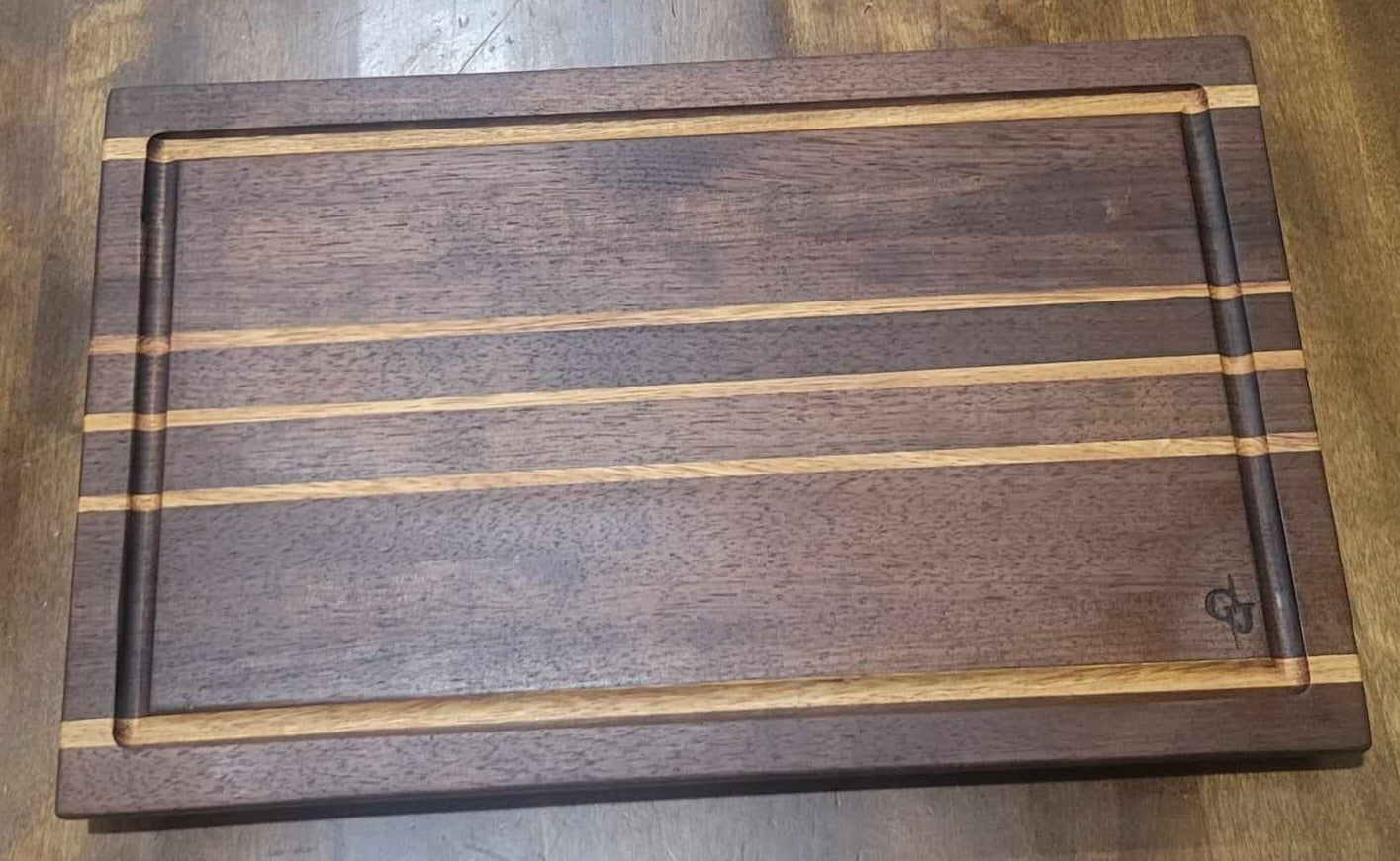 Walnut and Brazilian Oak Hardwood Cutting Board