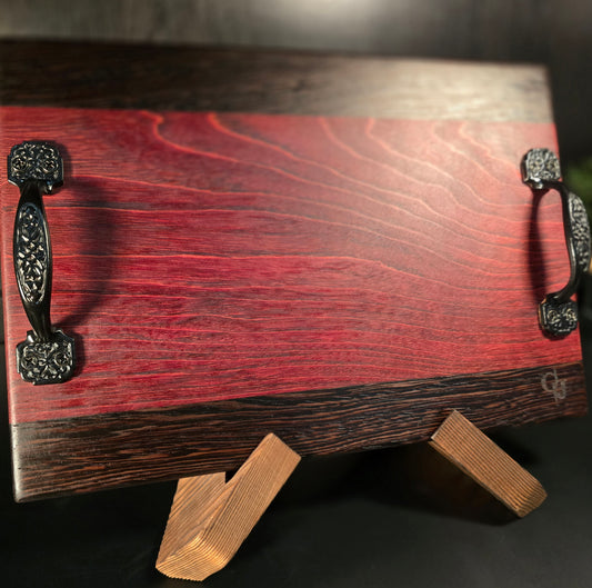 Padauk and Wenge Cheese board with handles