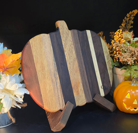 Multi Hardwood Pumpkin-shaped Cheese Board