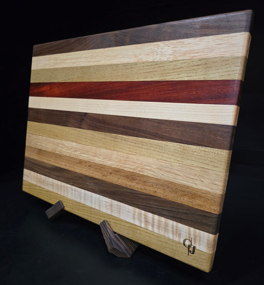 Multi-Hardwood Edge-grain Cutting Board