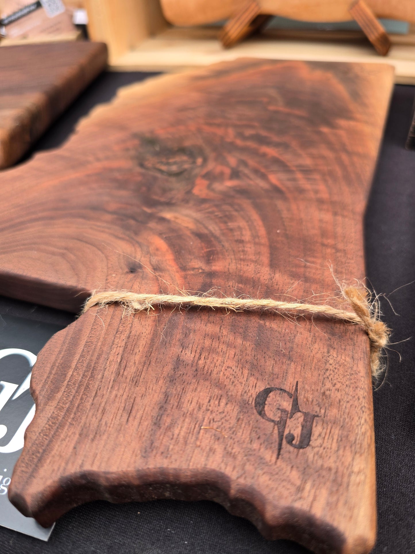 Mississippi Shaped Cheese Boards with Magnolia Flower Laser Engraving