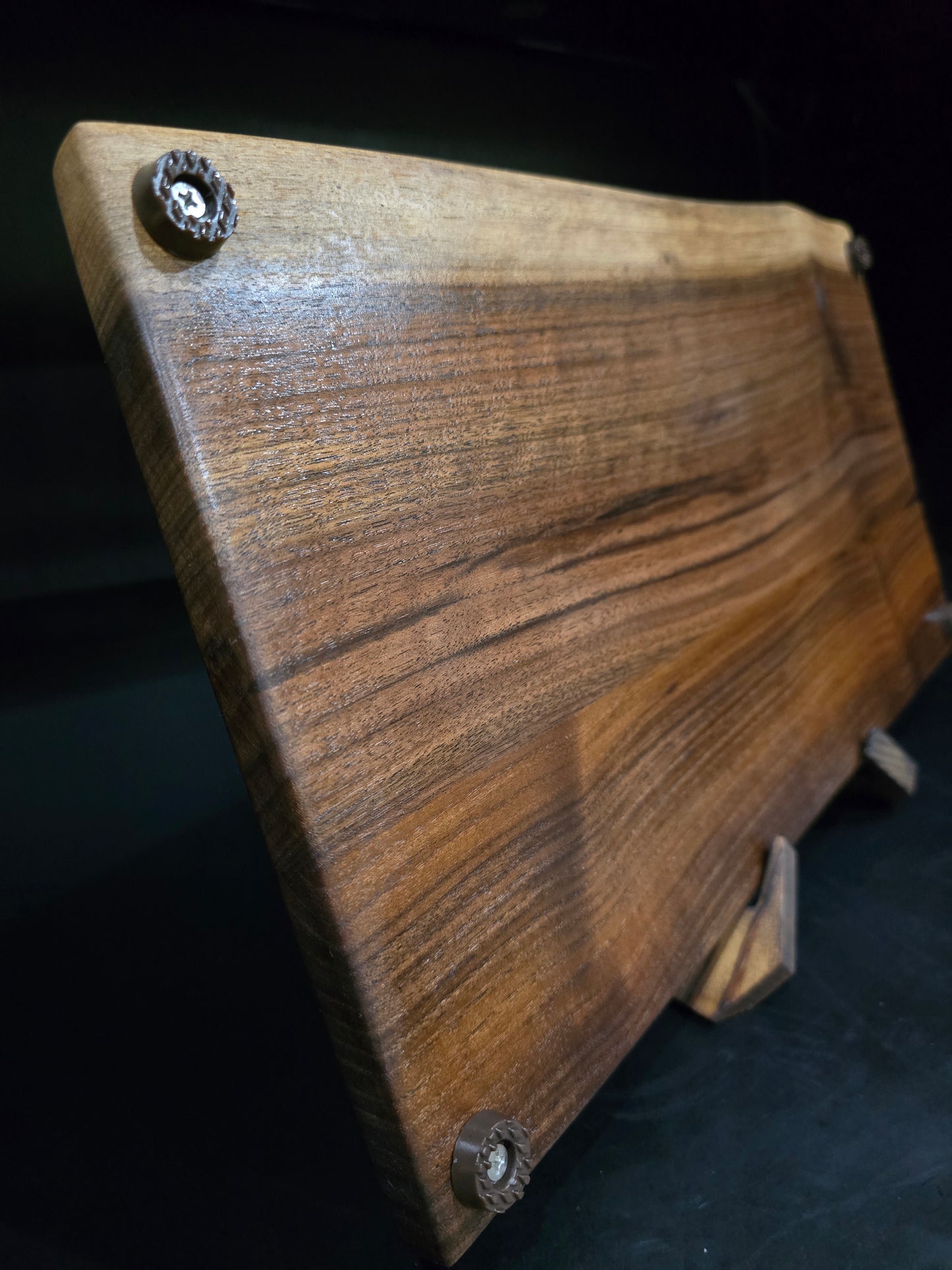 Claro walnut live edge Face Grain Serving Board