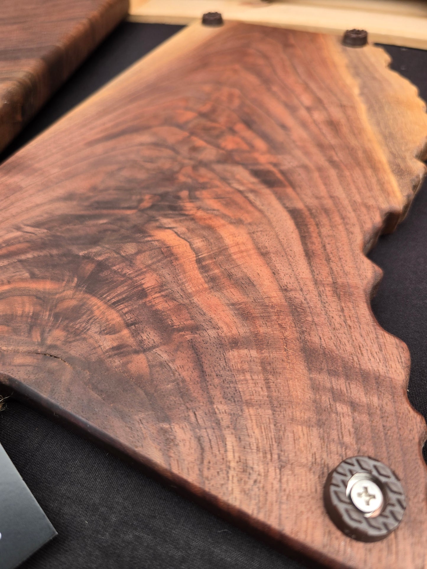 Mississippi Shaped Cheese Boards with Magnolia Flower Laser Engraving