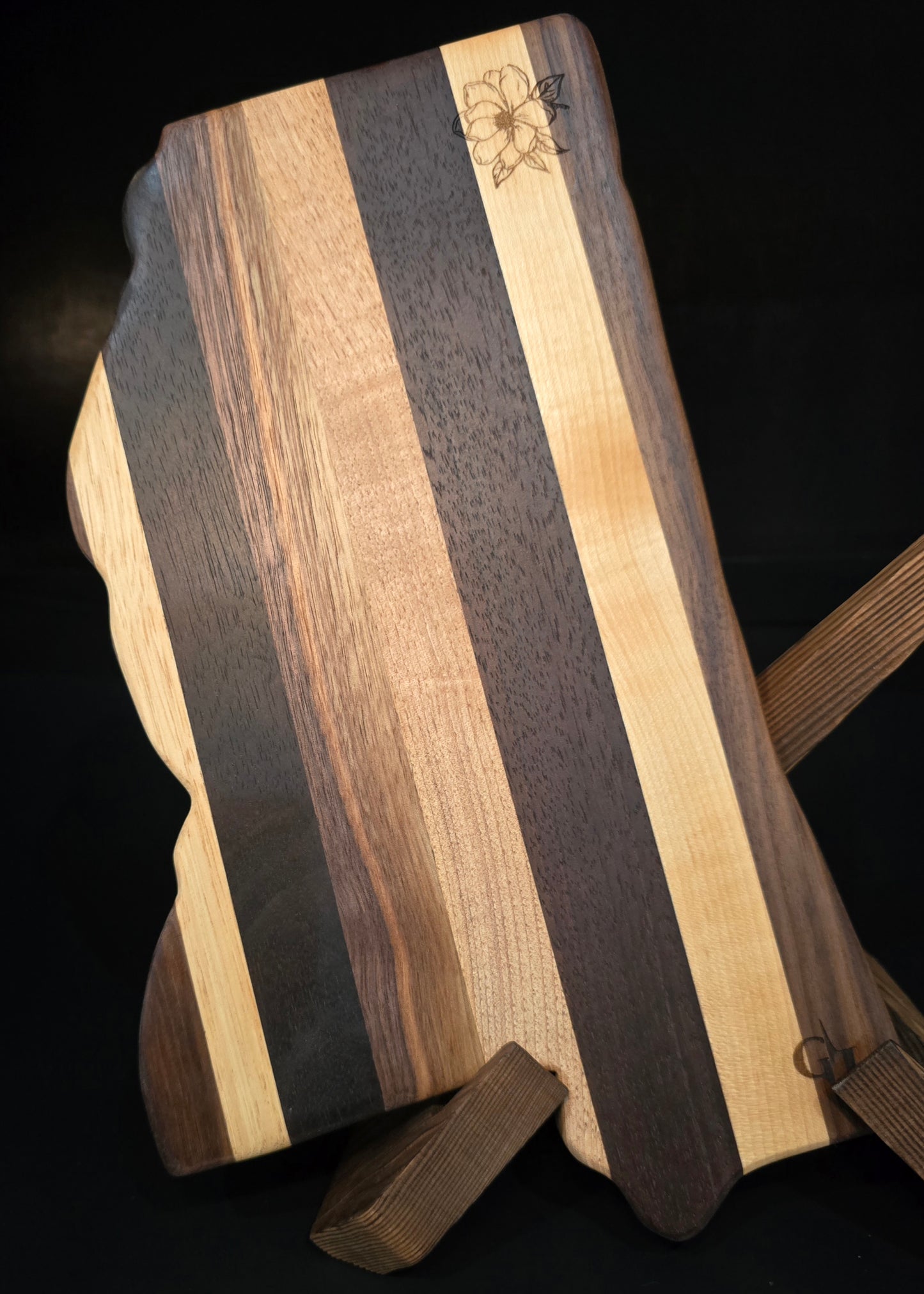 Mississippi Shaped Multi-Hardwood Cheese Board