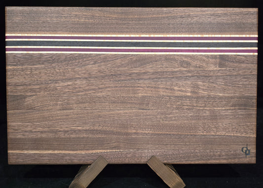 Walnut, Maple, Purple Heart, Wenge Edge Grain Cutting Board