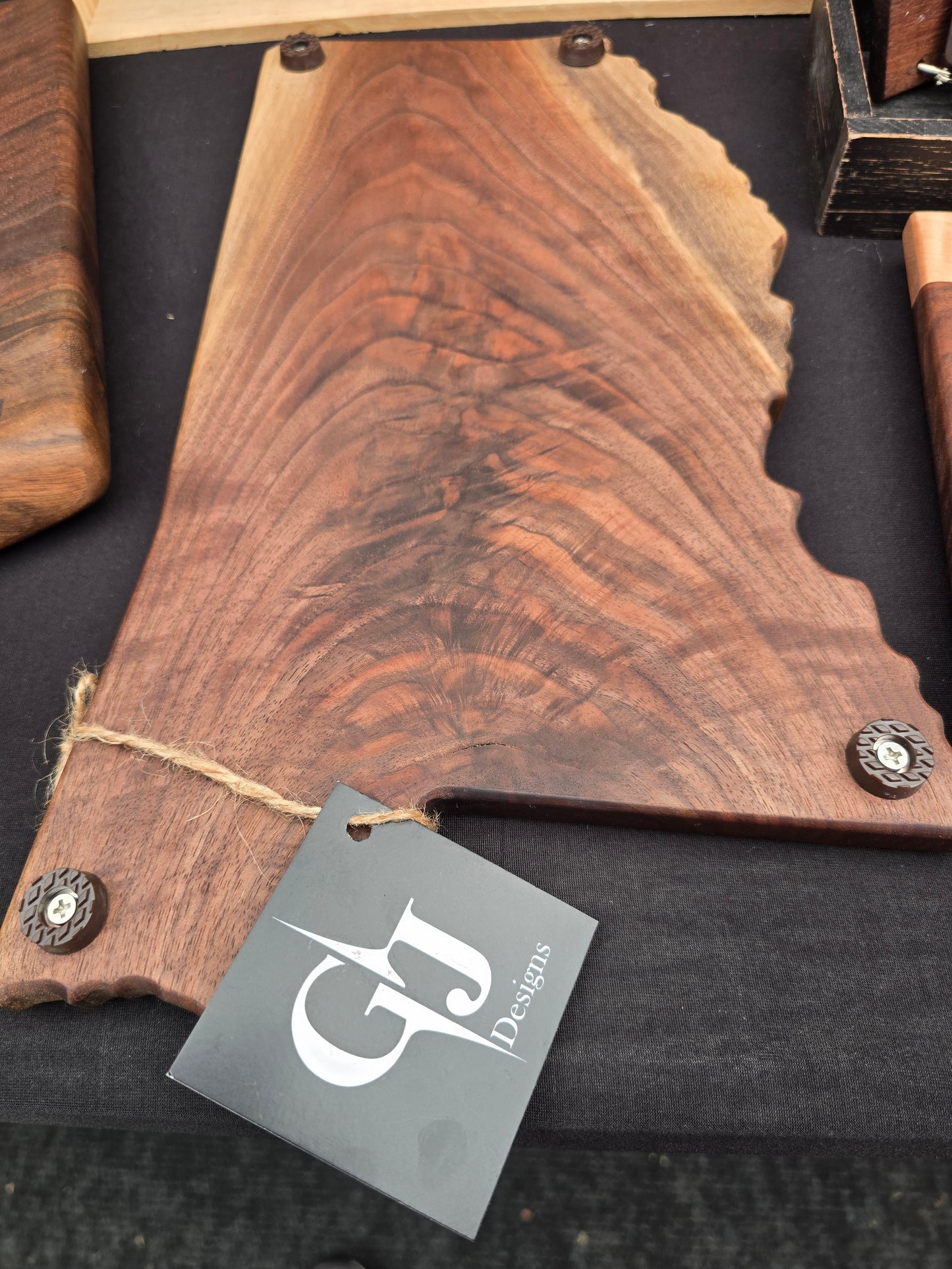Mississippi Shaped Cheese Boards with Magnolia Flower Laser Engraving