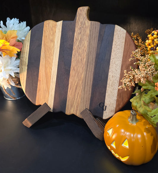 Multi Hardwood Pumpkin-shaped Cheese Board