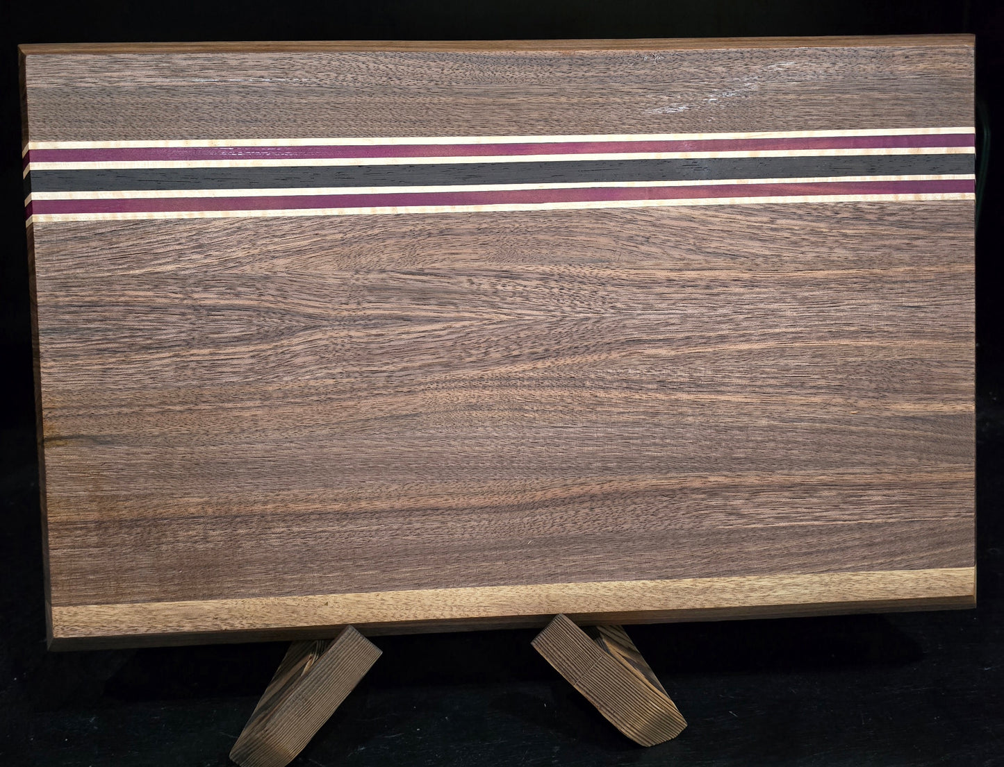 Walnut, Maple, Purple Heart, Wenge Edge Grain Cutting Board