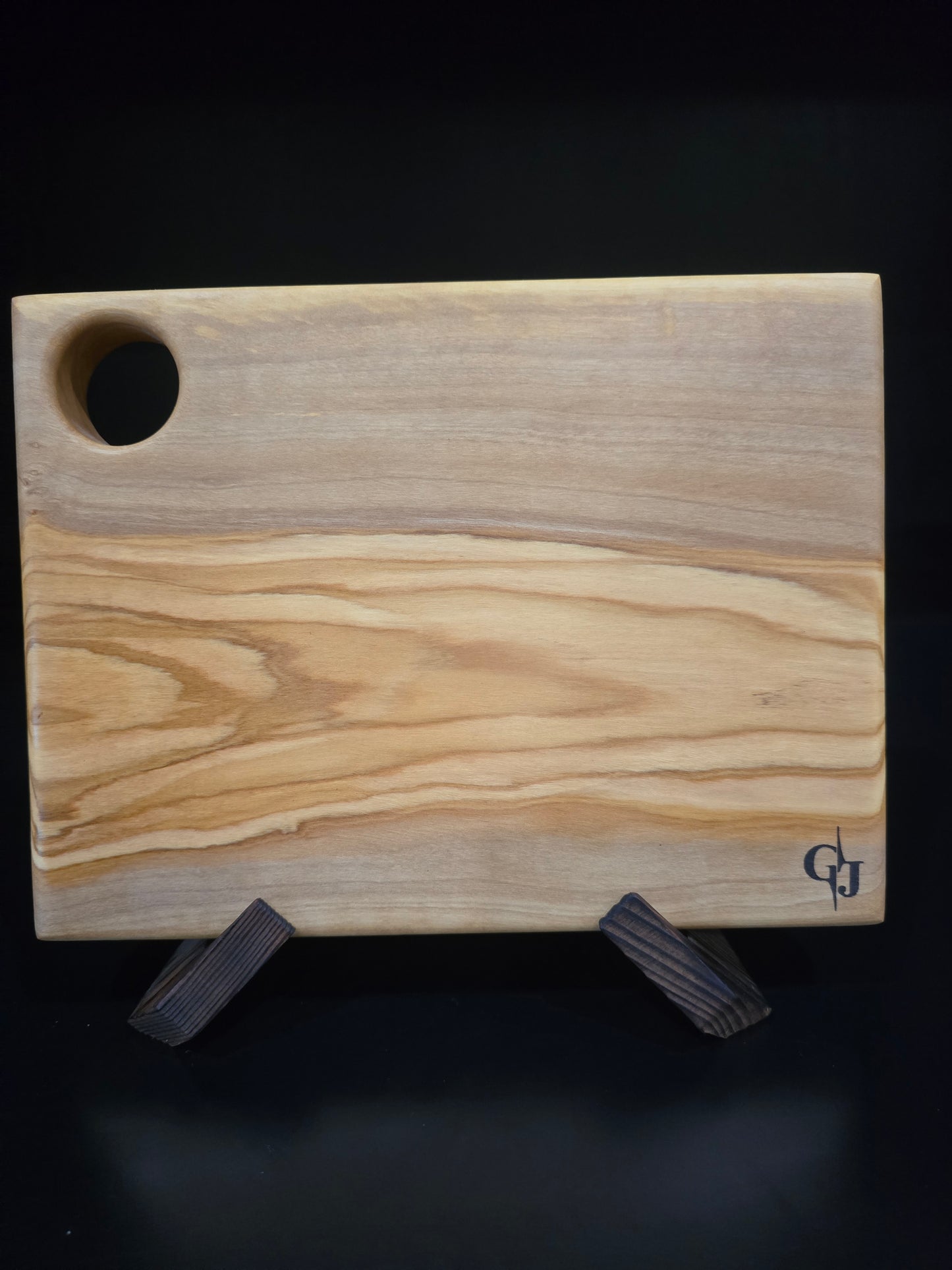 Olive Wood Cheese Board 5x8 with Handle Hole | Small Exotic Wooden Charcuterie Board, Thick Mini Bar Board, Handcrafted Luxury Holiday Housewarming Gift
