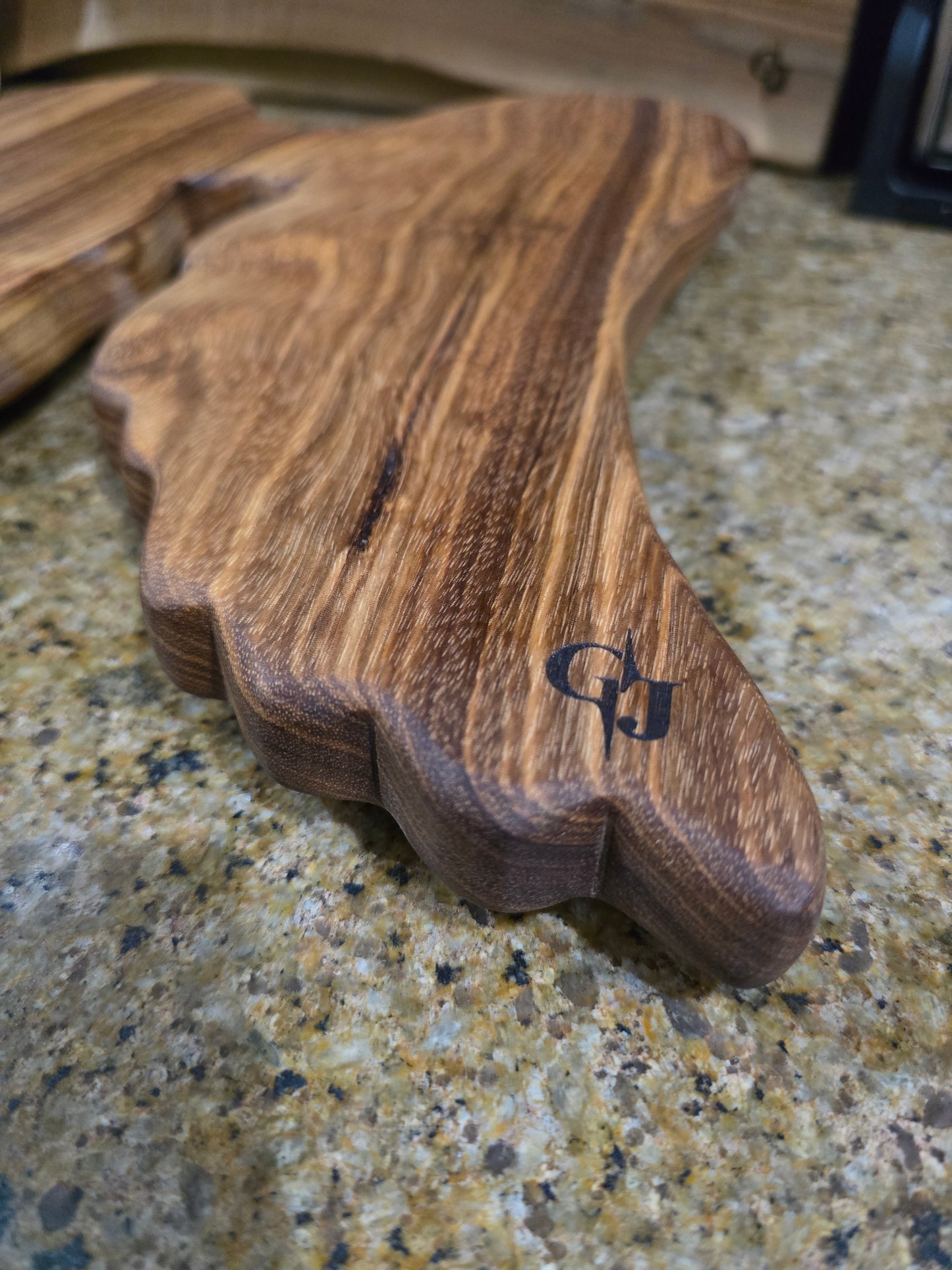 Angel Wing Beli Wood Charcuterie Board 15x12 | Unique Shaped Wooden Cheese Board, Exotic Wood Appetizer Platter with Non-Slip Rubber Feet