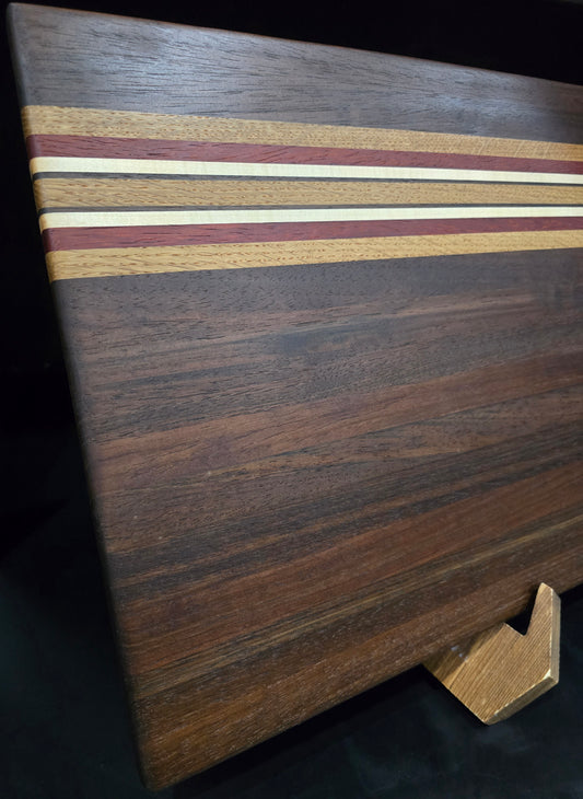 Nogal with Oak, Padauk, and Maple Stripe