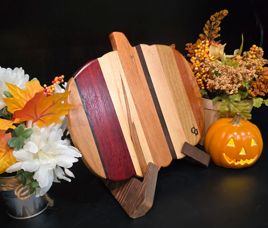 Multi Hardwood Pumpkin-shaped Cheese Board